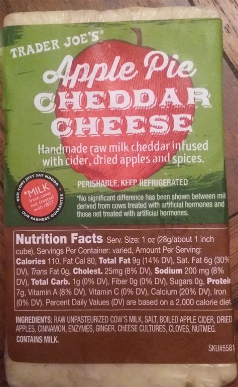 Apple Pie Cheddar Melt - calories, carbs, nutrition