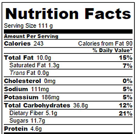 Apple Pie Slice - calories, carbs, nutrition