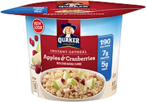 Apples & Cranberries Instant Oatmeal - calories, carbs, nutrition