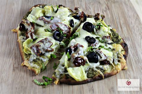 Artichoke Pesto and Asparagus Pizza - calories, carbs, nutrition