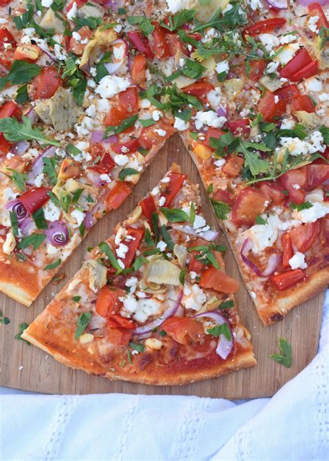 Artichoke, Red Pepper & Feta Pizza, with Cheese - calories, carbs, nutrition