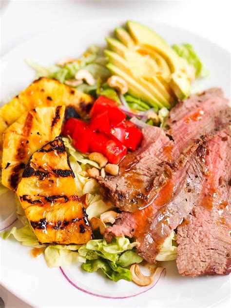 Asian Flank Steak Salad - calories, carbs, nutrition