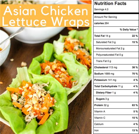 Asian Chicken Wrap - calories, carbs, nutrition