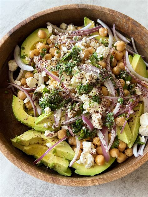 Avocado Chickpea and Feta Salad - calories, carbs, nutrition