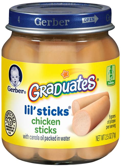 Babyfood, meat, chicken sticks, junior - calories, carbs, nutrition