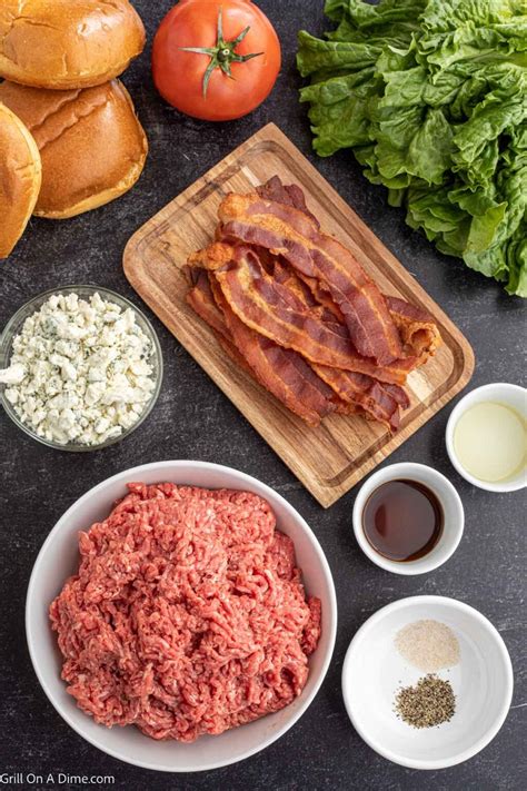 Bacon Blue Cheese Burger - calories, carbs, nutrition