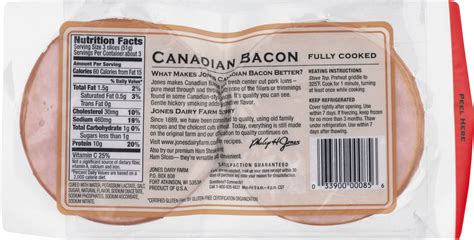 Bacon Canadian 2 SLC - calories, carbs, nutrition