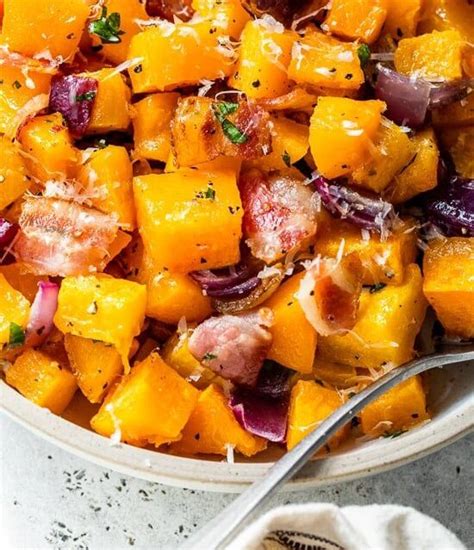 Bacon Roasted Butternut Sqaush & Onions - calories, carbs, nutrition