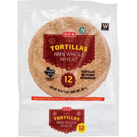 Bake Shop 100% Whole Wheat Tortilla - calories, carbs, nutrition