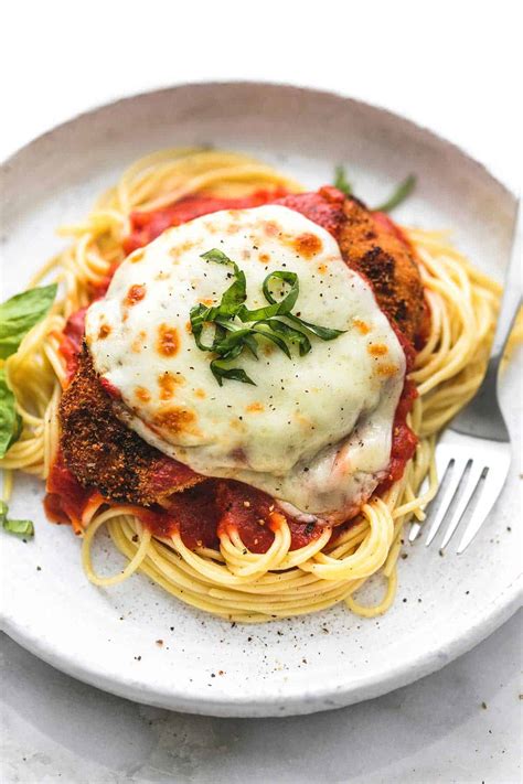 Baked Chicken Parmesan with Pasta and Baby Carrots - calories, carbs, nutrition