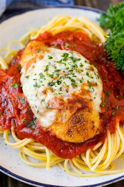 Baked Chicken Parmesan with Pasta and Broccoli - calories, carbs, nutrition