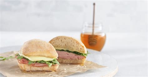 Baked Ham Salad Panini - calories, carbs, nutrition