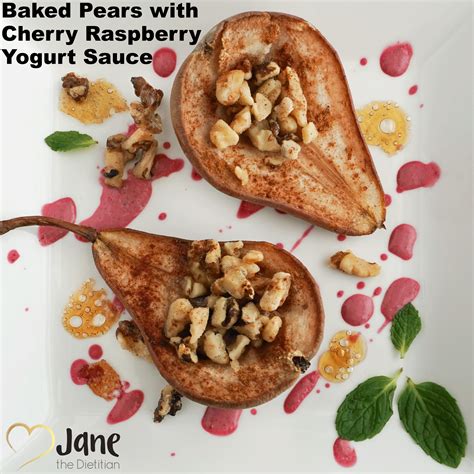 Baked Pears with Raspberry Sauce - calories, carbs, nutrition