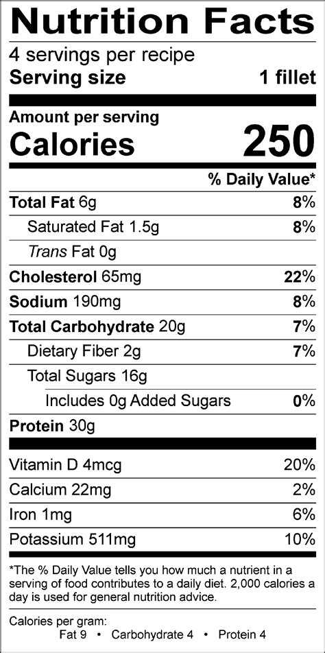 Baked Tilapia Sandwich - calories, carbs, nutrition