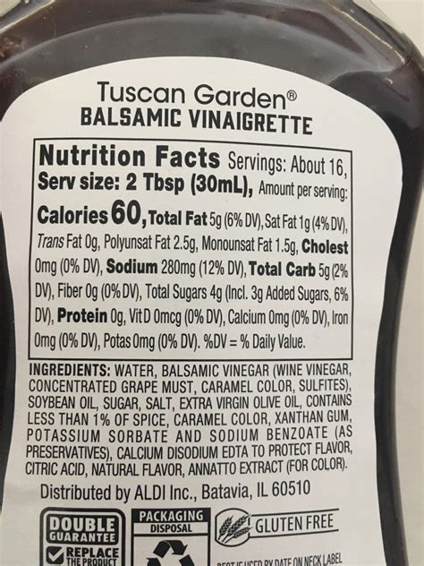 Balsamic Vinaigrette (12905.0) - calories, carbs, nutrition