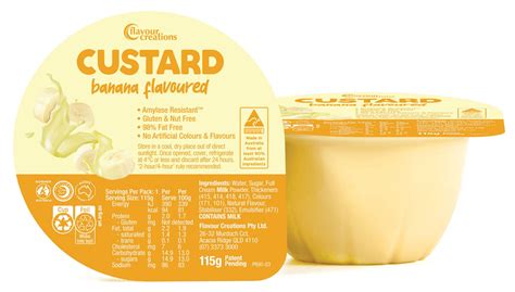 Banana Custard - calories, carbs, nutrition
