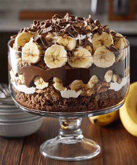 Banana Nut Chocolate Mousse Trifle - calories, carbs, nutrition
