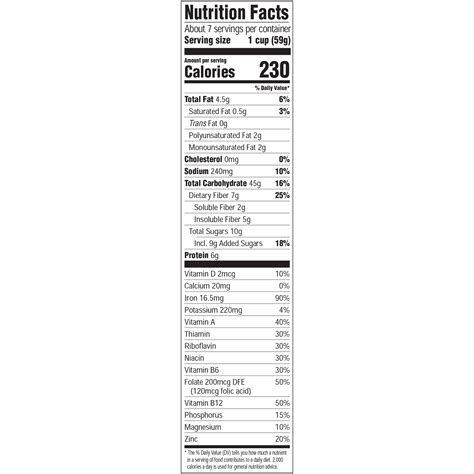 Banana Nut Crunch - calories, carbs, nutrition