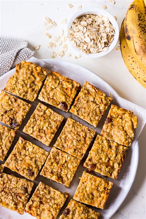 Banana Oat Bars - calories, carbs, nutrition