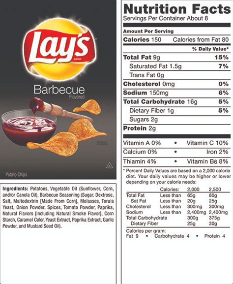 Barbecue Chips - calories, carbs, nutrition