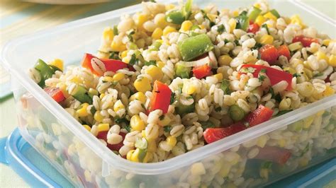 Barley & Corn with Cucumber & Peppers, Tarragon Vinaigrette - calories, carbs, nutrition