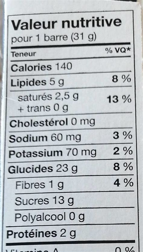 Barre Tendre - calories, carbs, nutrition