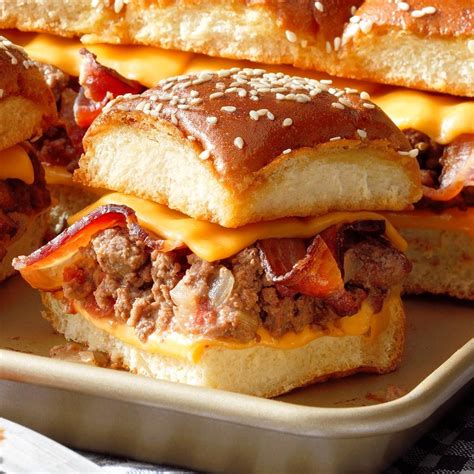 BBQ Bacon Cheeseburger Sliders - calories, carbs, nutrition