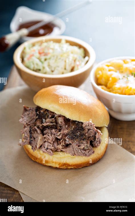 BBQ Brisket Platter with Cole Slaw - calories, carbs, nutrition