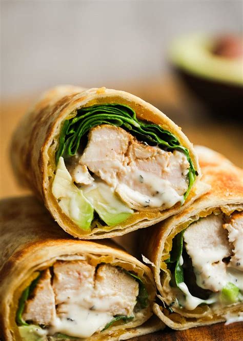 BBQ Chicken Avocado Wrap - calories, carbs, nutrition