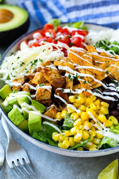 BBQ Chicken Ranch Salad - calories, carbs, nutrition