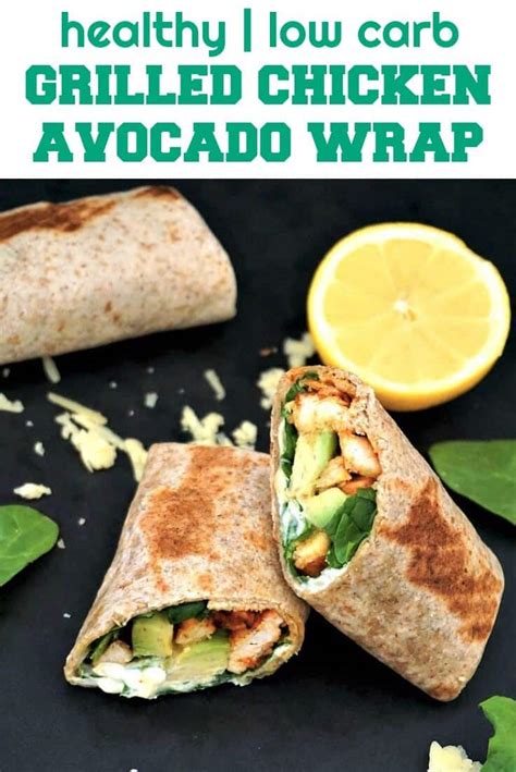 BBQ Grilled Chicken Avocado Wrap - calories, carbs, nutrition