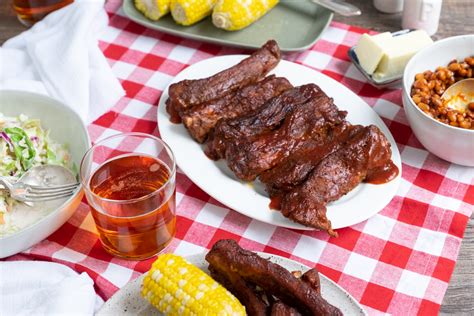 BBQ Pork Ribs with Fries, Corn on the Cob and Coleslaw - calories, carbs, nutrition