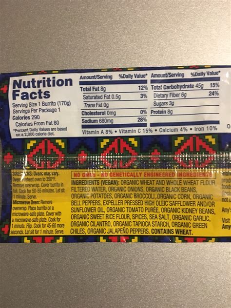 Bean Burrito - calories, carbs, nutrition