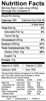 Beef Barley Vegetable Soup - calories, carbs, nutrition