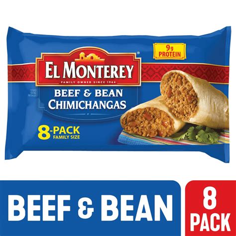 Beef & Bean Chimichanga - Frozen - calories, carbs, nutrition