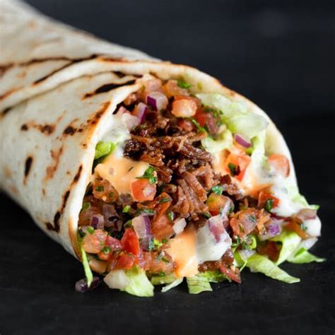 Beef Brisket Wrap - calories, carbs, nutrition