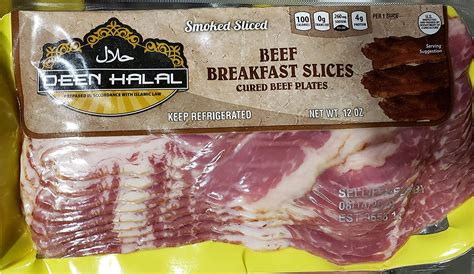 Beef Brkf Sliced Halal - calories, carbs, nutrition