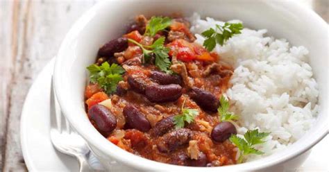 Beef chilli con carne - calories, carbs, nutrition