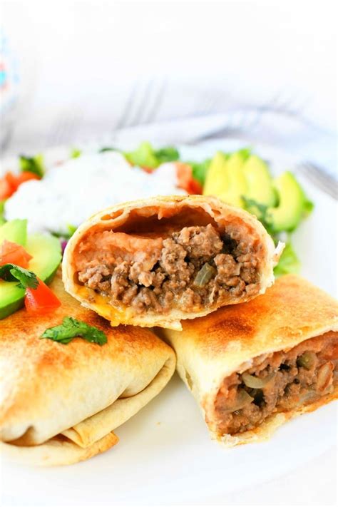 Beef Chimichanga with rice and sour cream - calories, carbs, nutrition