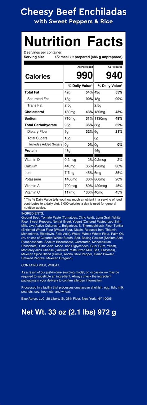 Beef Enchilada - calories, carbs, nutrition