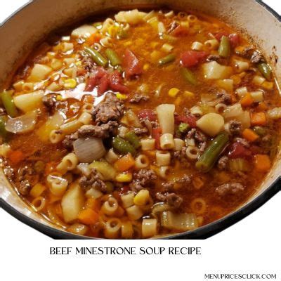 Beef Minestrone - calories, carbs, nutrition