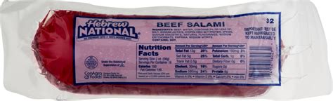 Beef Salami - calories, carbs, nutrition