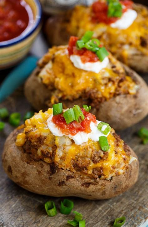 Beef Taco Baked Stuffed Potato - calories, carbs, nutrition