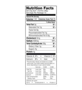 Beef Taco on Flour Tortilla - calories, carbs, nutrition