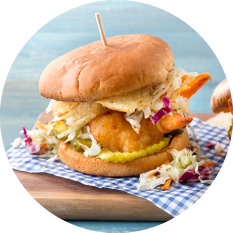 Beer-Battered Cod Sandwich - calories, carbs, nutrition