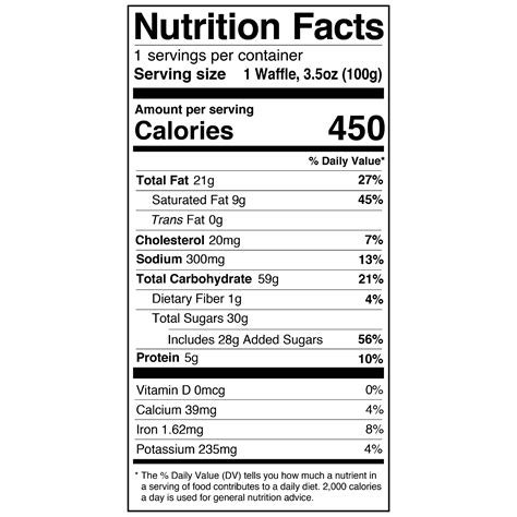 Belgian Waffles - calories, carbs, nutrition