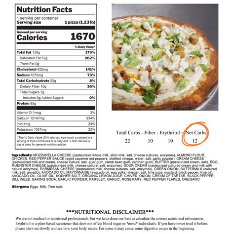 Bene Buffalo Chicken Pizza - calories, carbs, nutrition