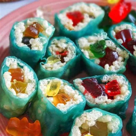 Berries & Cream Rice Krispie Sushi Roll - calories, carbs, nutrition