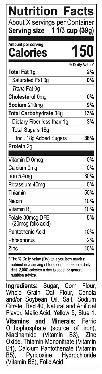 Berry Crunch - calories, carbs, nutrition