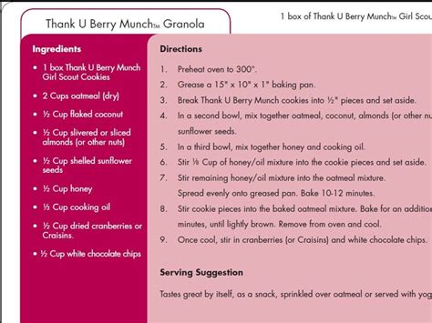 Berry Munch - calories, carbs, nutrition